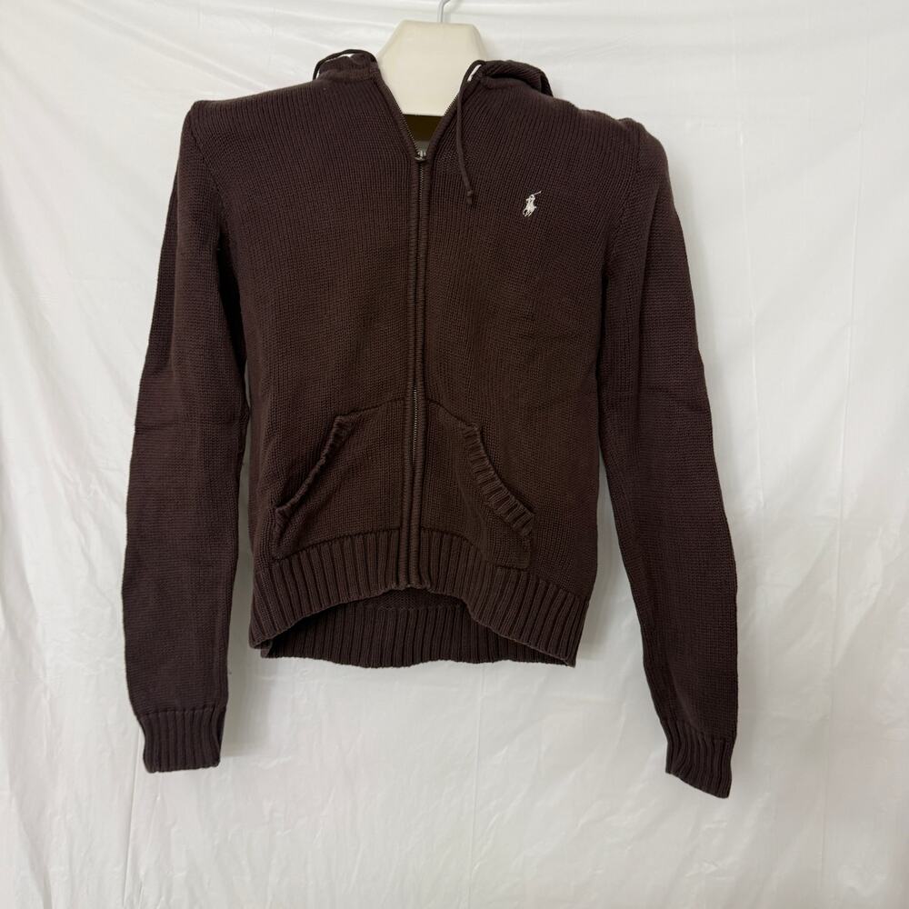 Ralph Lauren Brown Knit Hoodie M